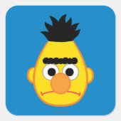 Bert Angry Face Vierkante Sticker (Voorkant)
