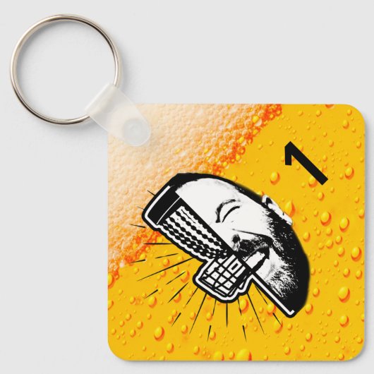 Bert Basket Disk Golf Bag Label Sleutelhanger (Voorkant)