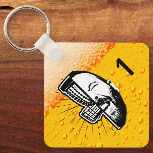 Bert Basket Disk Golf Bag Label Sleutelhanger (Voorkant)