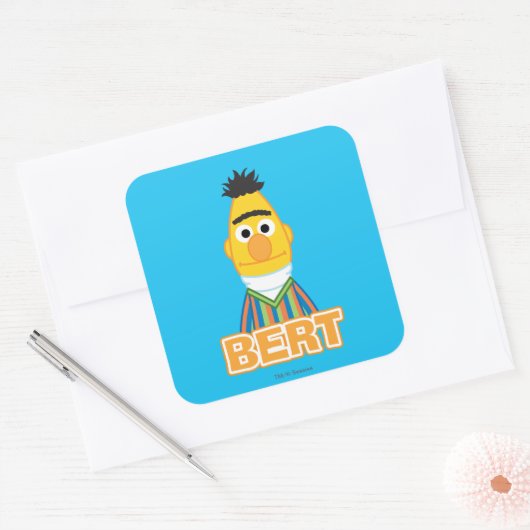 Bert Classic Style Vierkante Sticker (Envelop)