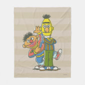 Bert en Ernie Classic Style Fleece Deken (Voorkant)