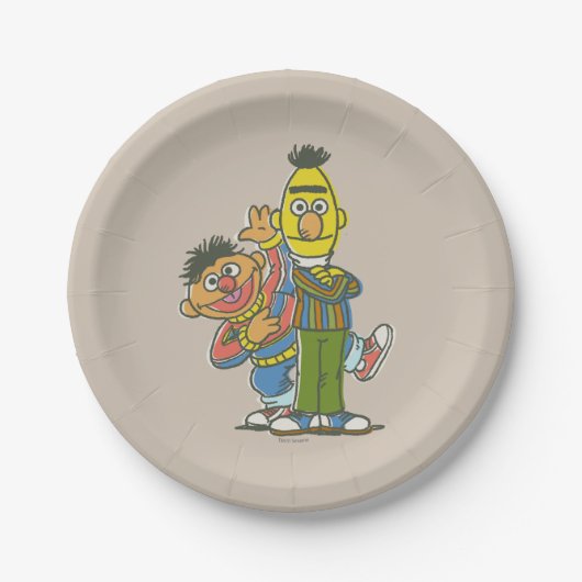 Bert en Ernie Classic Style Papieren Bordje (Voorkant)