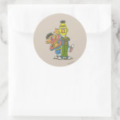 Bert en Ernie Classic Style Ronde Sticker (Tas)