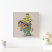 Bert en Ernie Classic Style Vierkante Klok (Huis)