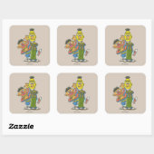 Bert en Ernie Classic Style Vierkante Sticker (Vel)