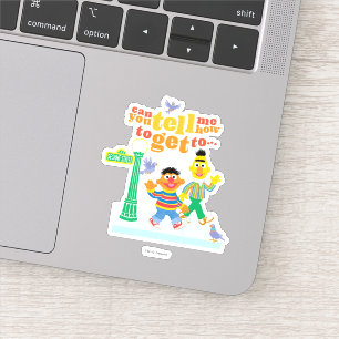 Bert en Ernie Directions Sticker