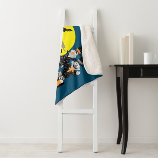 Bert en Ernie | Happy Halloween Sherpa Deken (In situ)