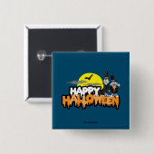 Bert en Ernie | Happy Halloween Vierkante Button 5,1 Cm (Voorkant /achterkant)