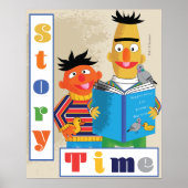 Bert en Ernie Klaslokaal Lezen Poster (Voorkant)