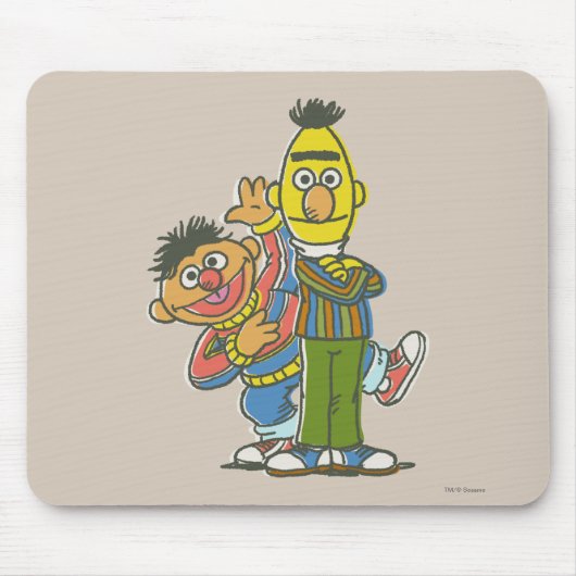 Bert en Ernie Klassieke Stijl Muismat (Voorkant)