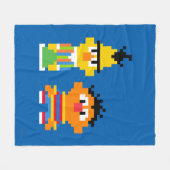 Bert en Ernie Pixel Art Fleece Deken (Voorkant (Horizontaal))