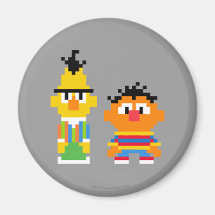 Bert en Ernie Pixel Art Magneet