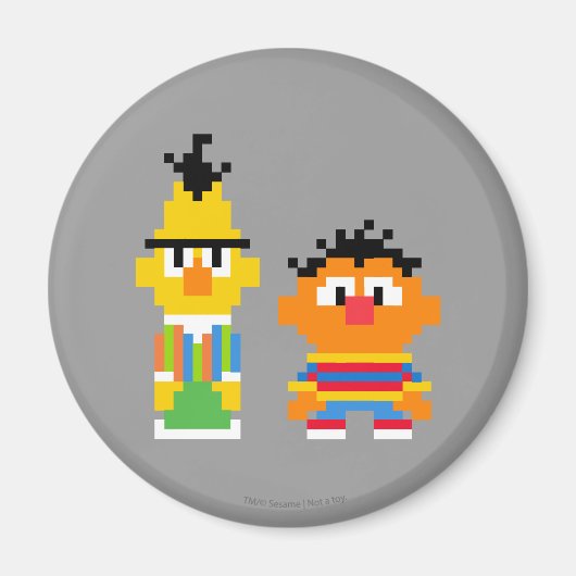 Bert en Ernie Pixel Art Magneet (Voorkant)