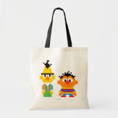 Bert en Ernie Pixel Art Tote Bag (Voorkant)