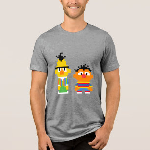 Bert en Ernie Pixel Art Tri-Blend Shirt
