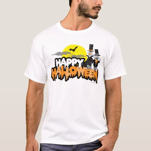 Bert en Ernie | Prettig Halloween T-shirt (Voorkant)