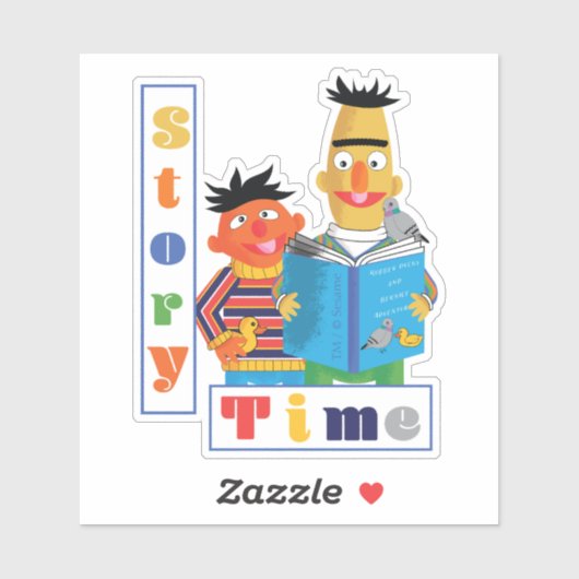 Bert en Ernie Reading Buddies Verhaal Tijd Sticker (Vel)