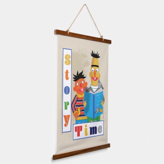 Bert en Ernie Story Time Hangend Wandkleed (Gebogen)