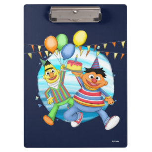 Bert en Ernie Verjaardagsballonnen Klembord