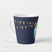 Bert en Ernie Verjaardagsballonnen Latte Mok (Linkerhoek)