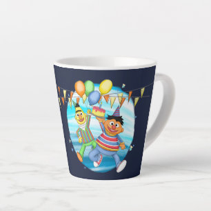 Bert en Ernie Verjaardagsballonnen Latte Mok