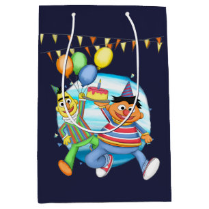 Bert en Ernie Verjaardagsballonnen Medium Cadeauzakje