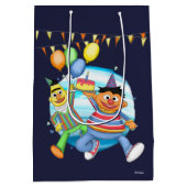 Bert en Ernie Verjaardagsballonnen Medium Cadeauzakje (Achterkant)