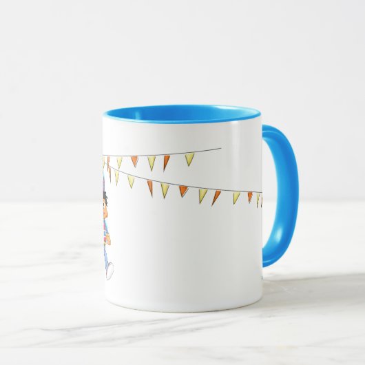 Bert en Ernie Verjaardagsballonnen Mok (Voorkant rechts)