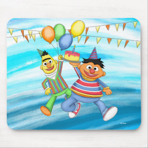 Bert en Ernie Verjaardagsballonnen Muismat