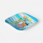 Bert en Ernie Verjaardagsballonnen Papieren Bordje (Gebogen)