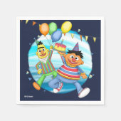 Bert en Ernie Verjaardagsballonnen Servet (Voorkant)