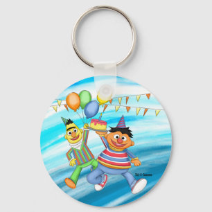 Bert en Ernie Verjaardagsballonnen Sleutelhanger