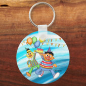 Bert en Ernie Verjaardagsballonnen Sleutelhanger (Voorkant)