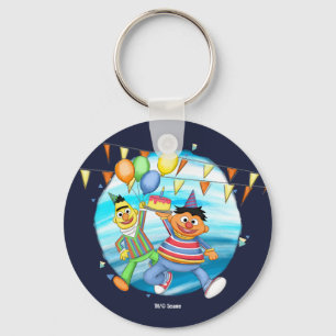 Bert en Ernie Verjaardagsballonnen Sleutelhanger