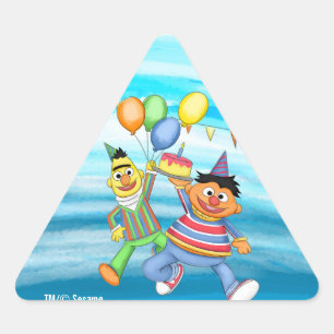 Bert en Ernie Verjaardagsballonnen Sticker