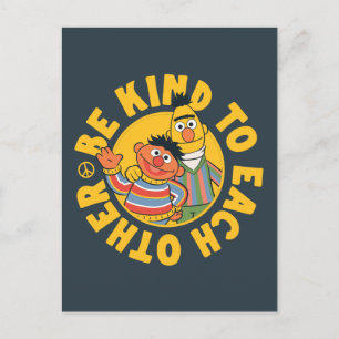 Bert en Ernie   Wees aardig tegen elkaar Briefkaart