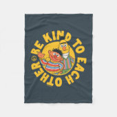 Bert en Ernie | Wees aardig tegen elkaar Fleece Deken (Voorkant)