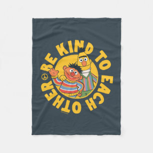 Bert en Ernie   Wees aardig tegen elkaar Fleece Deken