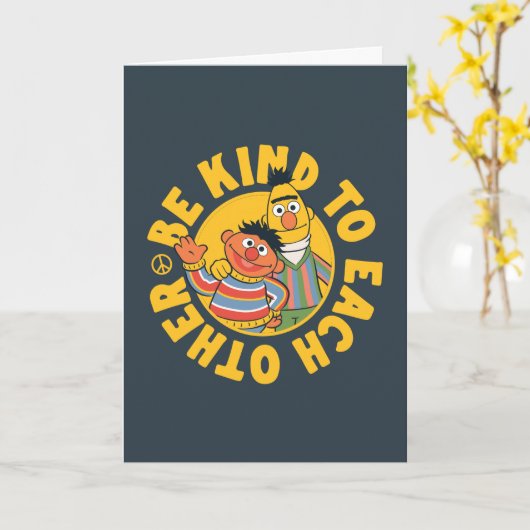 Bert en Ernie | Wees aardig tegen elkaar Kaart (Gele Bloem)