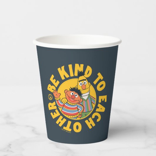 Bert en Ernie | Wees aardig tegen elkaar Papieren Bekers (Voorkant)