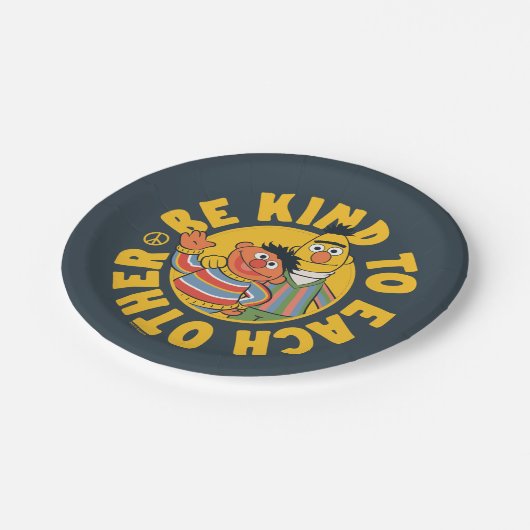 Bert en Ernie | Wees aardig tegen elkaar Papieren Bordje (Gekanteld)