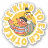 Bert en Ernie | Wees aardig tegen elkaar Sticker (Voorkant)