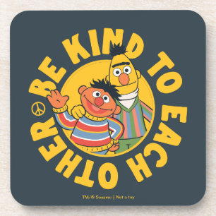 Bert en Ernie   Wees aardig voor elkaar Bier Onderzetter