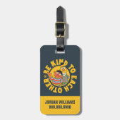 Bert en Ernie | Wees vriendelijk | Jouw namen toev Bagagelabel (Voorkant verticaal)