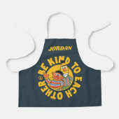 Bert en Ernie | Wees vriendelijk | Jouw namen toev Schort (Voorkant)