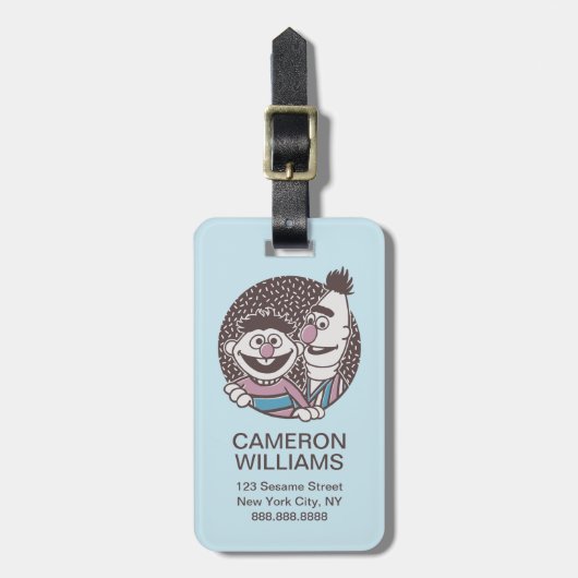 Bert & Ernie | Bros Bagagelabel (Voorkant verticaal)