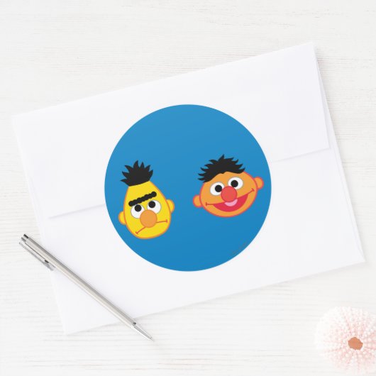 Bert & Ernie Emojis Ronde Sticker (Envelop)