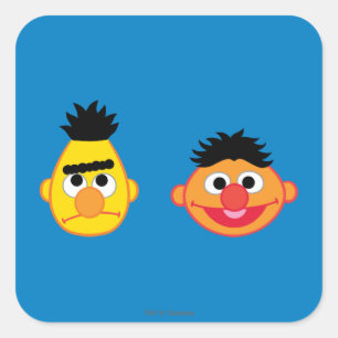 Bert & Ernie Emojis Vierkante Sticker