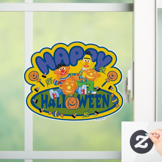 Bert & Ernie | Happy Halloween Raamsticker (Huis)