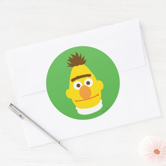 Bert Face Ronde Sticker (Envelop)